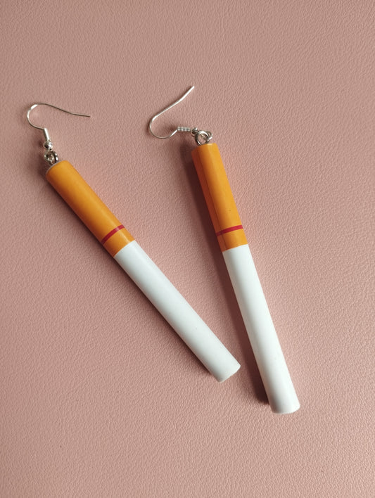 Cigarette earrings