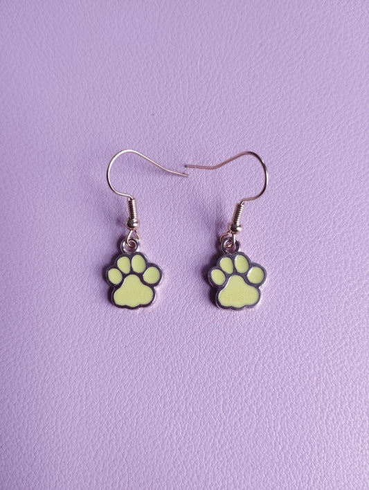 Tina's collection Gold pawprint earrings