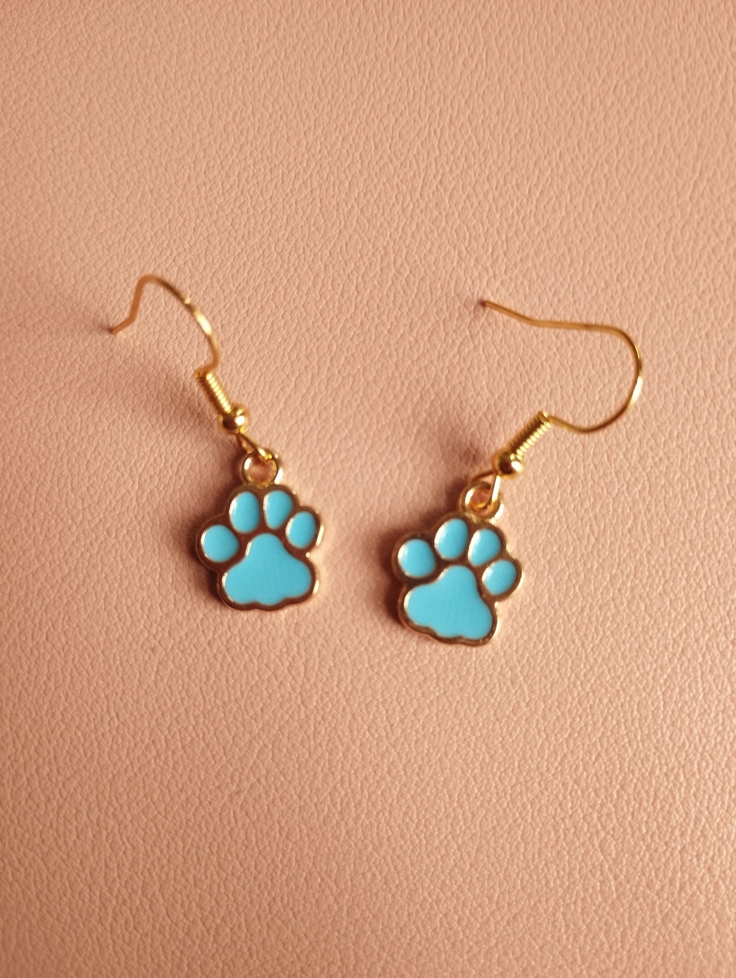 Tina's collection Gold pawprint earrings