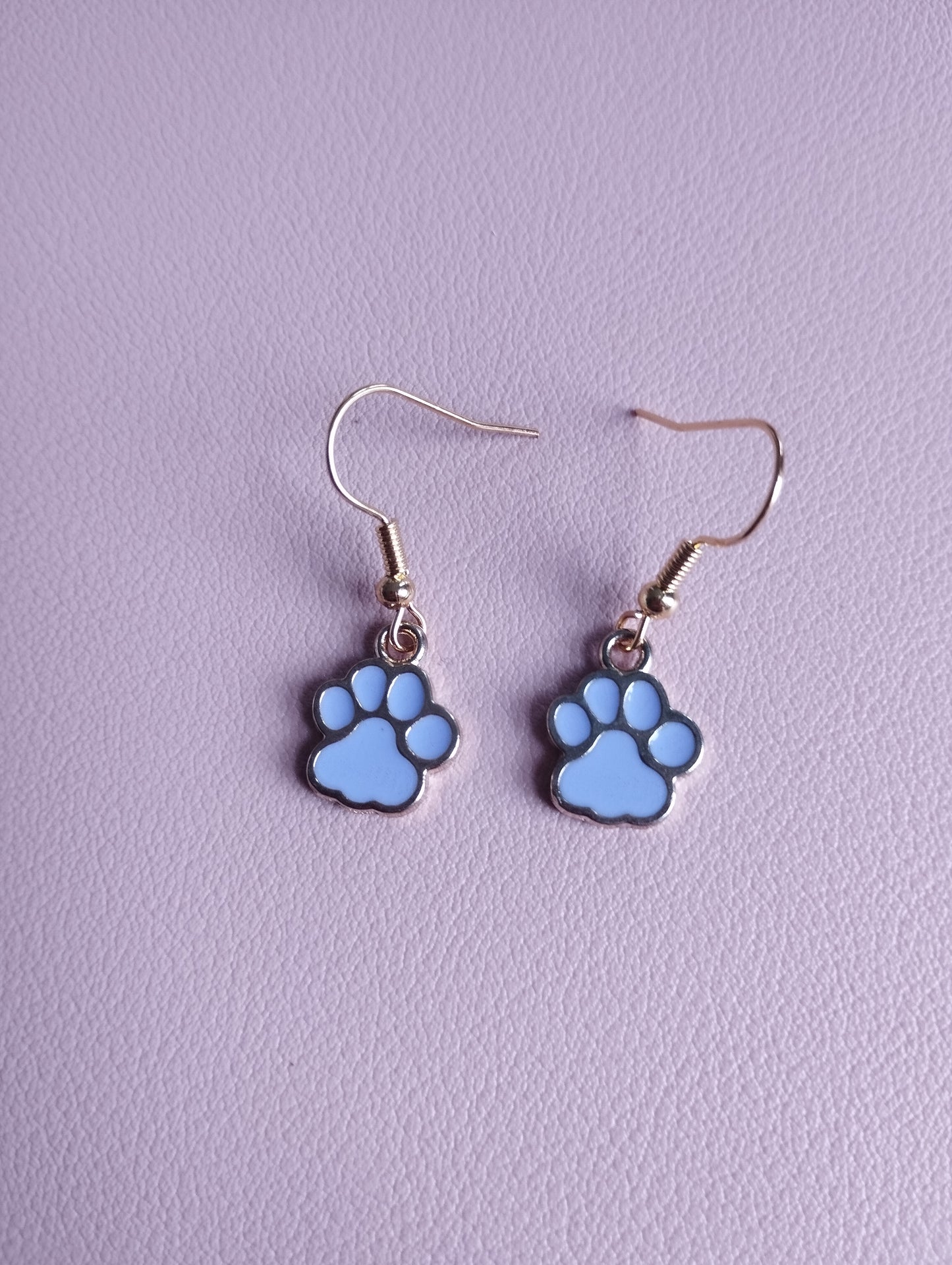 Tina's collection Gold pawprint earrings