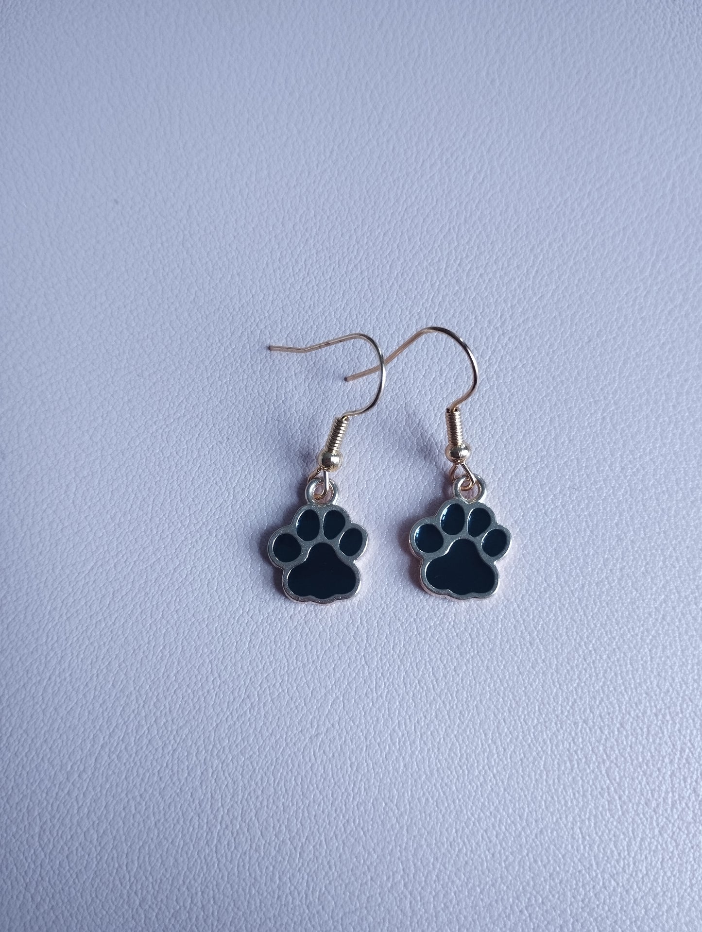 Tina's collection Gold pawprint earrings