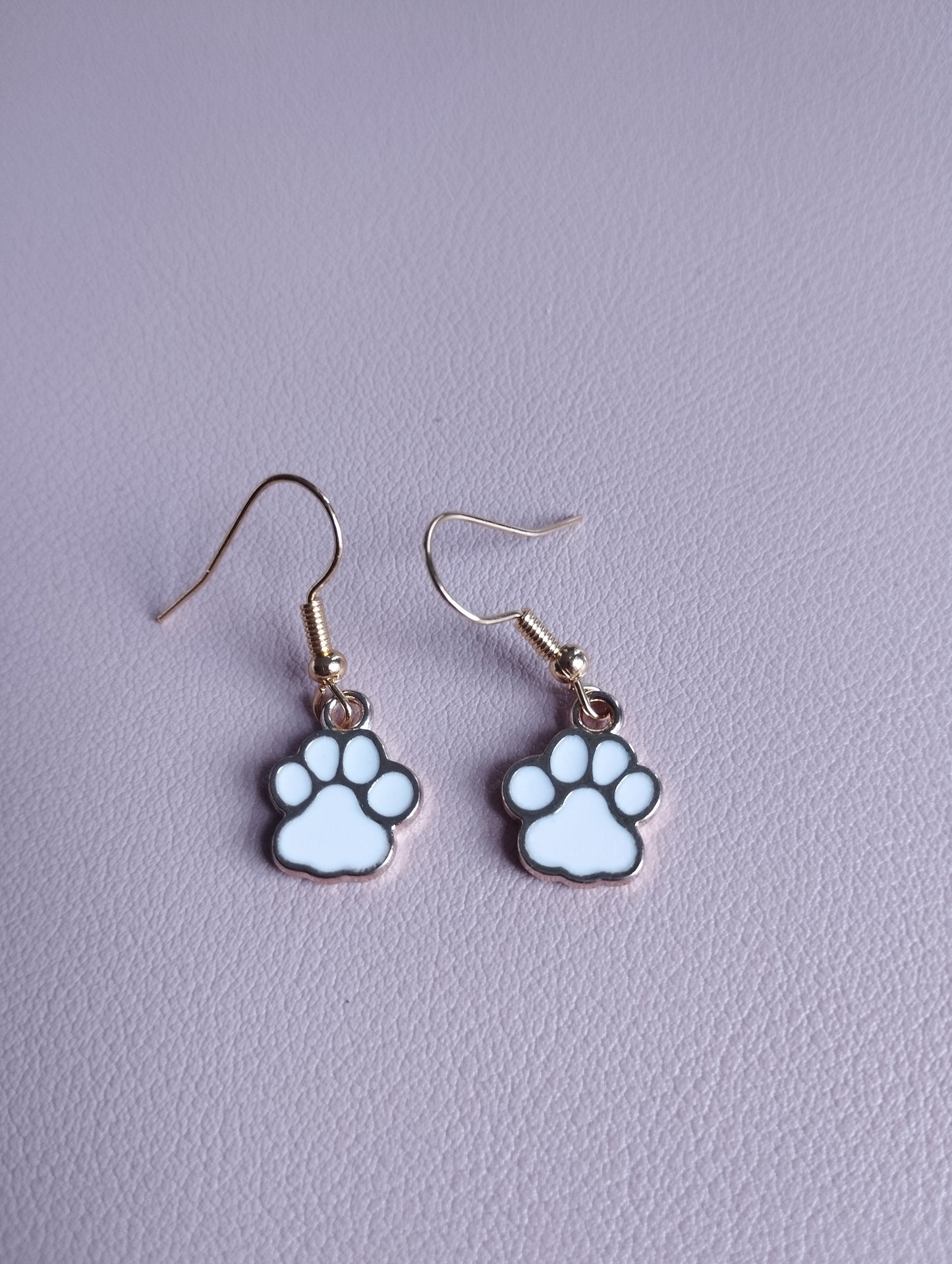 Tina's collection Gold pawprint earrings